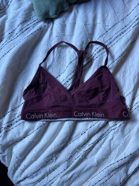 Calvin Klein Bralette in Burgundy Wine